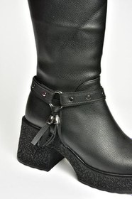 Resim fox SHOES T996224009 Kalın Topuklu Kadın Çizme 