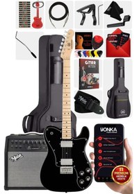 Resim Maxword Tlx-60bk-50amp Telecaster Maple Klavye Hh 50w Amfili Elektro Gitar Seti 