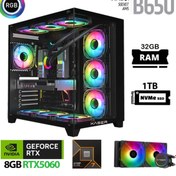 Resim XASER Lexus x630 Ryzen 7 7700 32GB Ram 1TB M.2 NVMe SSD 8GB RTX5060 Sıvı Soğutmalı Oyuncu Bilgisayar 