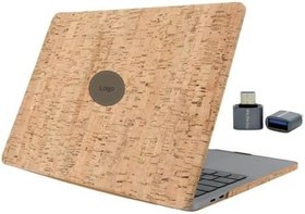 Resim McStorey MacBook Air 13 inç Kılıfı A1932 A2179 A2337 M1 Uyumlu Sert Kapak 360° Koruma Ahşap Kaplama Şeffaf Alt Üst Kapak Açık Kahverengi 