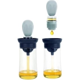 Resim Cam Hazneli Şişe Silikon Yağ Sos Yumurta Fırçası Yağlama Fırçası 