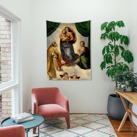 Resim The Sistine Madonna Duvar Örtüsü - 100 cm x 135 cm 