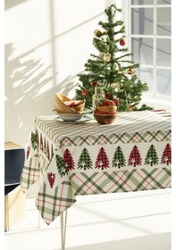 Resim Ays Home Mint Çam Ağaçlı Masa Örtüsü 