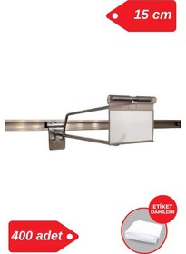 Resim 15 Cm -400 Adet Galvaniz Etiketli Kanallı Pano Kancası Raf Askısı Galvaniz 