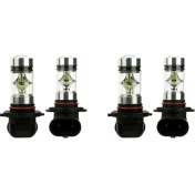 Resim Gemstone 4x 6000K Süper Beyaz H10 9045 9145 9140 100W 1200LM LED Sis Ampul Projektör Sürüş Drl (Yurt Dışından) 