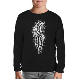 Resim Lord Tshirt Tattoo - At Siyah Çocuk Sweatshirt Siyah 