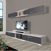 Resim Decoraktiv Flex 5 Mdf Tv Ünitesi Tv Sehpası - Beyaz - Antrasit 