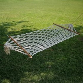 Resim Esranın Dünyası Pikas Tek Kişilik Örgülü Polyester Hamak | 95×165 CM, 150 Kapasiteli, Bahçe/balkon/kamp Için Ideal Çözüm 