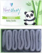 Resim Novibaby 3'lü Bambu Yenidoğan Bebek Çorabı I Cloud I 0-6 ay "Karışık Renkli" 