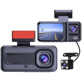 Resim Hobimtek H98 Full Hd 1080P Wi-fi Full Hd 3 Kameralı Araç Içi Kamera Araba Güvenlik Kamerası Gece Görüşü 