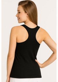 Resim Kadın Sporcu Atlet Premium Pamuklu Siyah Siyah 