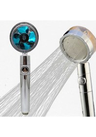 Resim Pervaneli Duş Başlığı 360 Derece Dönebilen Aç Kapa Su Tasarruflu Çok Renkli 