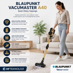 Resim Blaupunkt Vacumaster 25.9 V Dikey Şarjlı Süpürge + Blaupunkt Akıllı Beyaz Baskül Hediye 