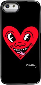 Resim Case Scenerio Keith Haring iPhone 5 Kılıf Kılıf Red Heart KH-IPH5-RD 