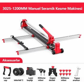Resim Shijing Lazerli 120 'lik Manuel Granit Seramik Fayans Kesme Makinesi 120 cm Shıjıng 3025-1200 mm 1 Adet 