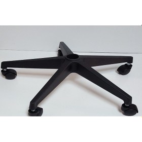 Resim Kamusalmarket Çalışma Sandalyesi Plastik Yıldız Ayak Konik Ayak Tekerlekli 