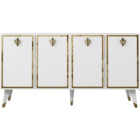 Resim 8212-32dd Kb150 Konsol, Tv Ünitesi Beyaz-altın Beyaz-altın 