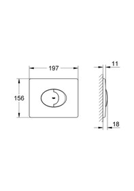 Resim Grohe Skate Air Gömme Rezervuar Kumanda Paneli - 38506000 
