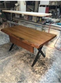 Resim Bintaşmobilya Doğal Gürgen Ağacı Ofis Masası 