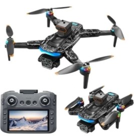Resim Leidory T2 Pro Drone 4K Üç Kameralı Gps Wifi Fpv 360° Engel Algılama Büyük Ekran Kumandalı Katlanabilir Drone 
