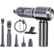 Resim Moveevo Araç İçin Sürekli Akıllı Süpürge - 16000pa Güç, Type-c Şarj, Pil Göstergesi, 3 Pilli, Silah Rengi 