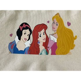 Resim Gönülden Tasarım 17x11 Cm Ütü Ile Yapışan Disney Prensesler Aplike Baskı Tişört Kot Baskı 
