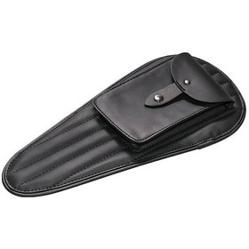 Resim Fochsia Retro Motosiklet Yakıt Deposu Çantası Siyah Yapışkanlı Sökülebilir Kayış Siyah 