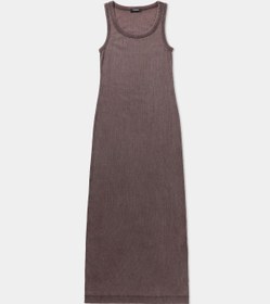 Resim Colin's Slim Fit Düz Kadın Kahverengi Kolsuz Elbise 