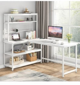 Resim faween 89014 160cm Oyuncu Masası Çalışma Masası Bilgisayar Masası Ders Laptop Beyaz 