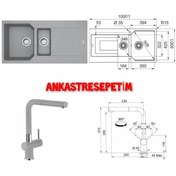 Resim Franke Ubg 651-100 Stone Grey Eviye.Activ 