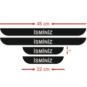 Resim Kişiye İsime Özel Araç Kapı Eşiği 4 Lü Aksesuar 