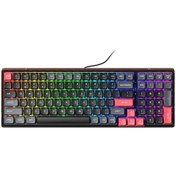Resim Machenike K600-B100 Lite Kablolu Red Switch RGB İngilizce Oyuncu Klavye 