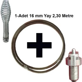 Resim Seybomak Kanal Açma Makinesi 16 mm Yay + Matkap Ucu + 1 Adet Başlık Seti 