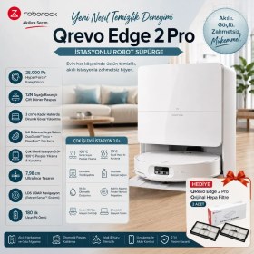 Resim Roborock Qrevo Edge 2 Pro Istasyonlu Robot Süpürge Beyaz 