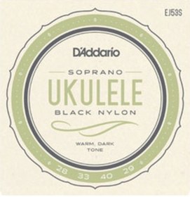 Resim D'addario Ej53S Soprano Ukulele Set Takım Tel Soprano Ukulele Tel 
