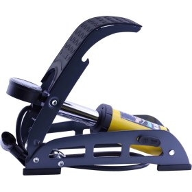 Resim Badem10 Ayak Tipi Hava Pompası Tekli Göstergeli Kilitli Teker Araç Bisiklet Top Pompası 