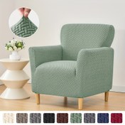 Resim 1 adet Modern Tarz 160T Tek Koltuk Koltuk Kılıfı, Esnek Kumaş, Polyester Karışımı, Lastik Kapatma, Herringbone Deseni, Makine Yıkamalı, Baskısız, Tek Koltuklu Koltuk için, 160-180g Kare Kilogram 
