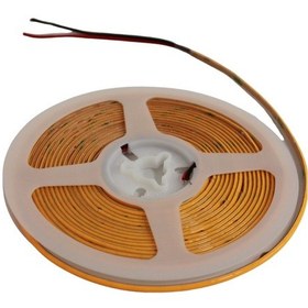 Resim 12 Volt 3mm 400 Ledli İnce Esnek Cob Şerit Led Amber Sarı Ip20 5 Metre 