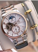 Resim Bigotti Otomatik Ve Kurmalı Çelik Karatma Ve Renk Atma Yapmaz 5 Atm Erkek Kol Saati Ebg.10683.5 Rose Gold - Gümüş 