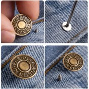 Resim 10 adet Şık Vintage Bronz Metal Kot Düğmeleri - Dikişsiz, Ayarlanabilir ve Çıkarılabilir, Güçlü ve Kullanıcı Dostu, Giyim, Etekler ve Aksesuarlar için İdeal 