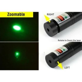 Resim Kama Yeşil Lazer Pointer Şarjlı Kilitli Zoom Yakıcı 1000Mw 