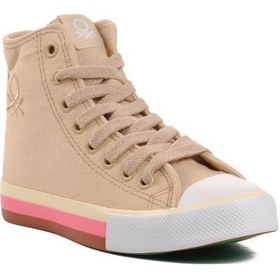 Resim Benetton Bn-30189 Sneakers Genç Kız Yazlık Keten Bot Bej 