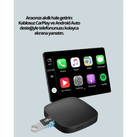 Resim Bluetooth 5.0 Kablosuz Android Auto Araç Içi Adaptör Nemere 