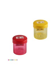 Resim Pratik Çöp Hazneli 2 Delikli Kalemtraş Standart Ve Jumbo Uyumlu Karışık Renk 3 Adet 