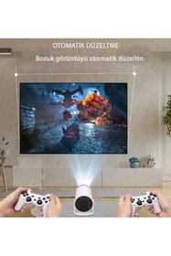 Resim Coverzone HY300A Retro Oyun Projeksiyon Cihazı HD Out Put, Android 11.0 İşletim Sistemiyle Desteklenir 