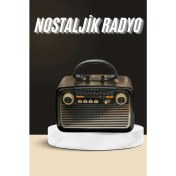 Resim Nostaljik Radyo Bluetooth Bağlantılı Müzik Kutusu Ahşap 