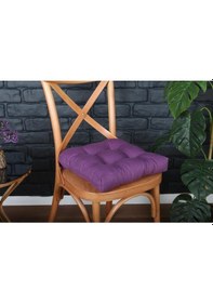 Resim Altınpamuk Altınpamuk Lüx Pofidik Mor Sandalye Minderi Özel Lüx Dikişli Bağc 