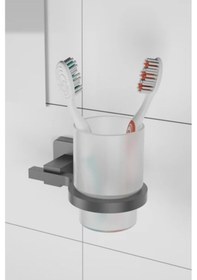 Resim Turmalin Diş Fırçalık Siyah Çok Renkli 