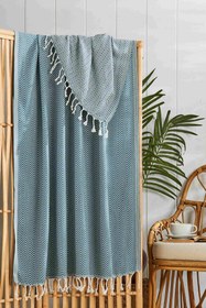 Resim Mavi Peştamal 90x180 cm - Mavi / 100x180 