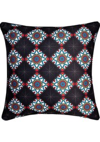 Resim Dekoratif Yastık Kırlent Kılıfı 46x46 cm Çift Taraflı Luxury KR13 Siyah 